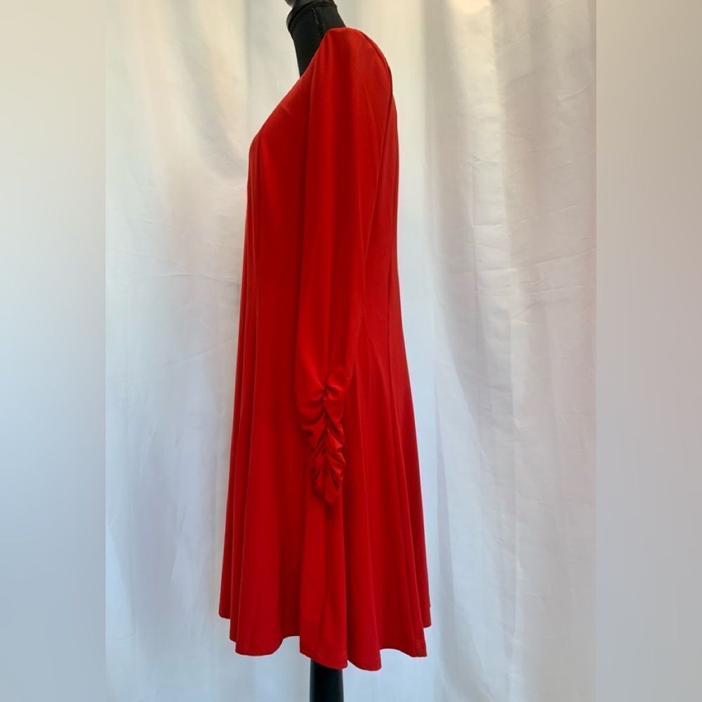 LAUREN Ralph Lauren red Jersey Fit-and-Flare Dress Sz 8 NWOT - Picture 8 of 14
